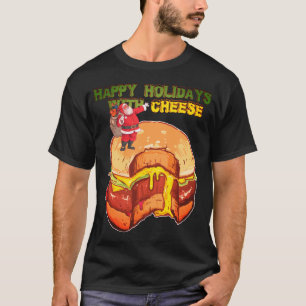 Camiseta Felices Fiestas con Queso, Cheeseburger de Navidad