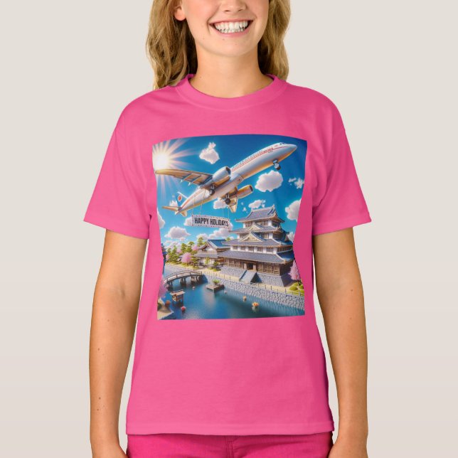 Camiseta ¡Felices fiestas en Japón! por Natasha Us (Anverso)