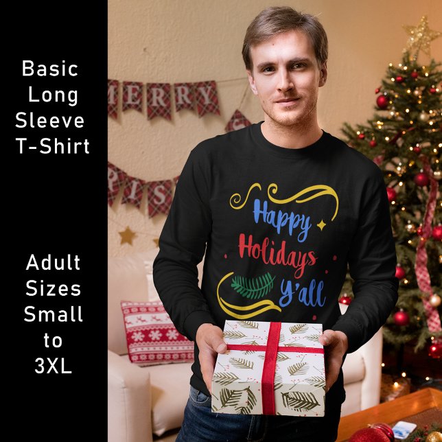 Camiseta Felices fiestas, Funny Navidades Design, ZSG (Happy Holidays Y'all, Funny Christmas Design, ZSG T-Shirt)