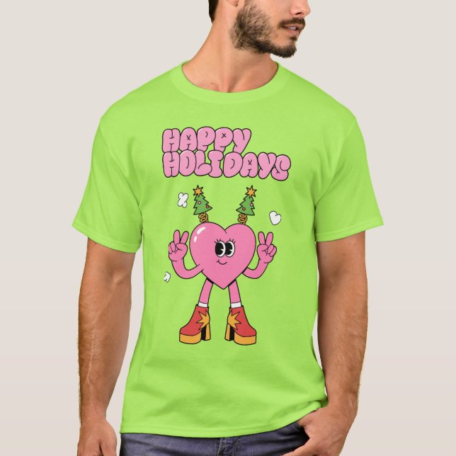 Camiseta Felices fiestas - Groovy Heart of Season (Anverso)