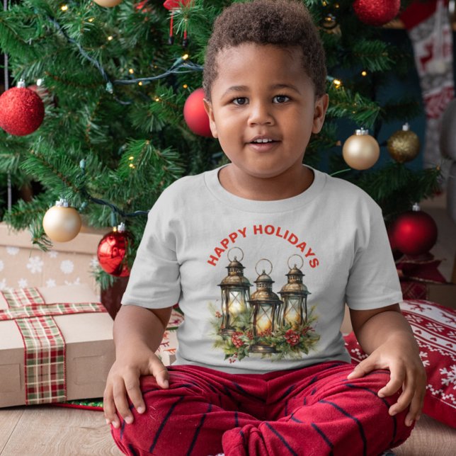 Camiseta Felices Fiestas Linterna de Invierno (Subido por el creador)
