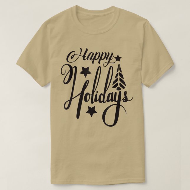 Camiseta Felices fiestas Navidades de Navidad (Diseño del anverso)