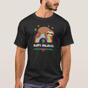 Camiseta Felices Fiestas Navidades del Orgullo Gay Lluvia L