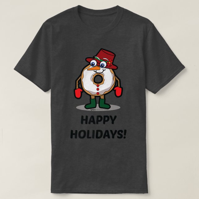 Camiseta Felices fiestas Navidades Donut (Diseño del anverso)