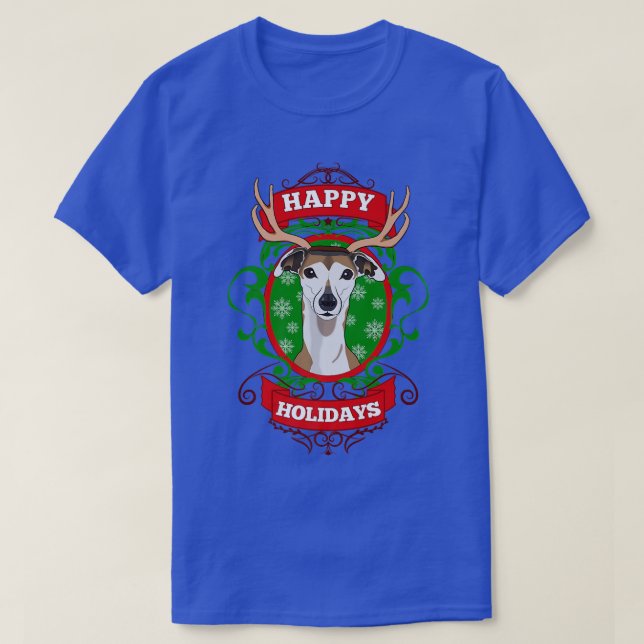 Camiseta Felices fiestas Navidades Perro Lover Reindeer Ant (Diseño del anverso)