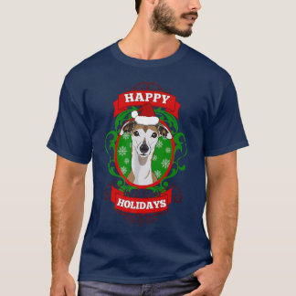 Camiseta Felices fiestas Navidades Perro Lover Santa Hat