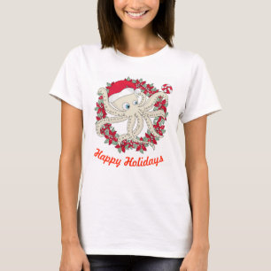 Camiseta Felices Fiestas Pulpo