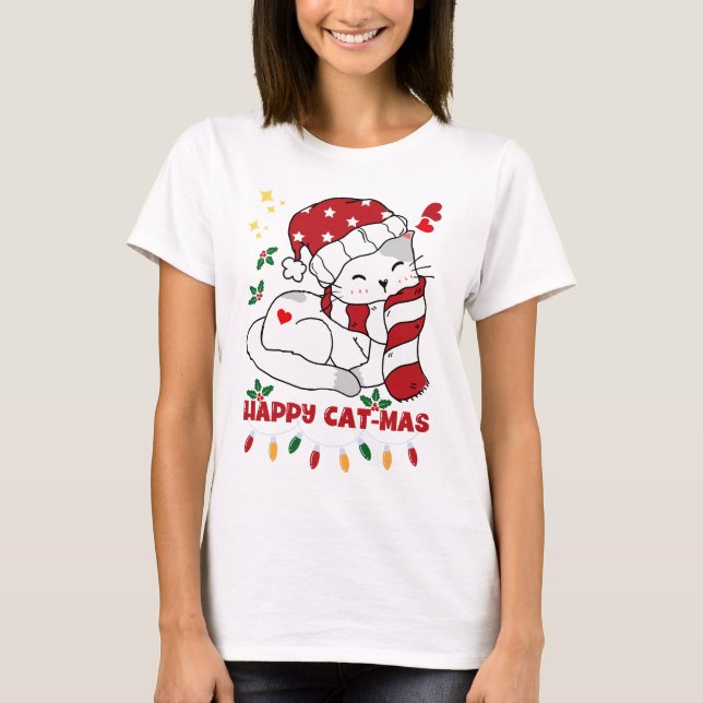 Camiseta Felices gatos-mas (Anverso)