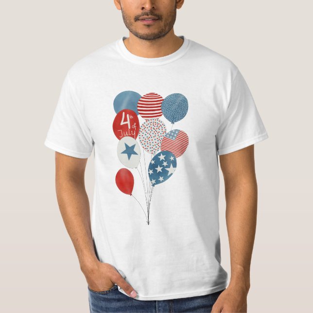 Camiseta Felices globos acuáticos del 4 de julio (Anverso)
