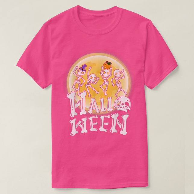 Camiseta Felices Halloween 2022-Dancing Skeleton Halloween- (Diseño del anverso)