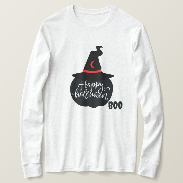 Camiseta Felices Halloween Boo Mujeres (Anverso del diseño)