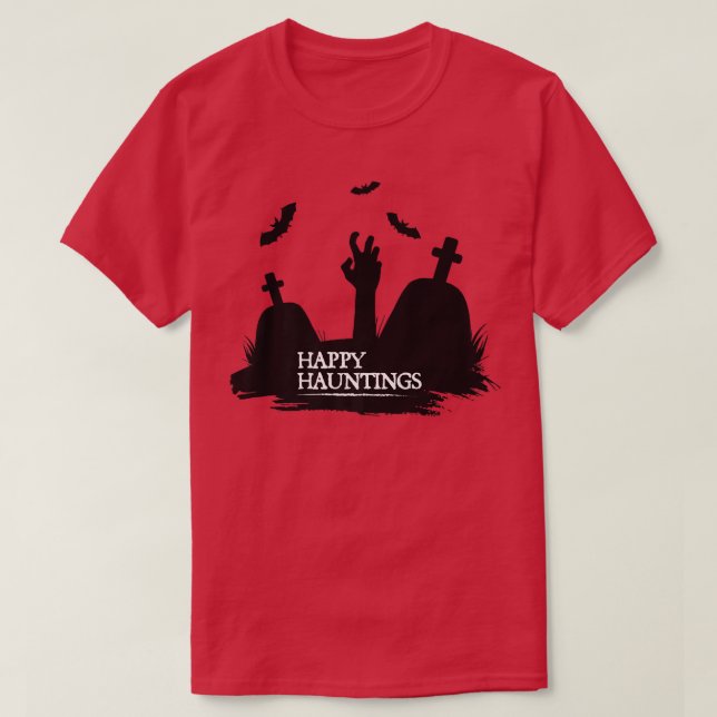 Camiseta Felices Halloween Costueve Graveyard con B (Diseño del anverso)