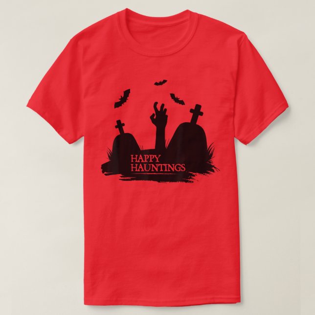 Camiseta Felices Halloween Costueve Graveyard con B (Diseño del anverso)