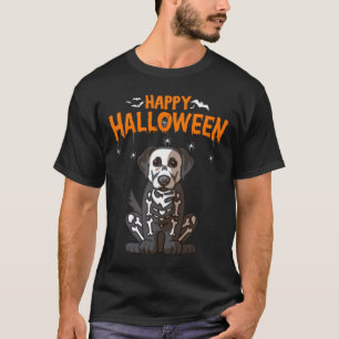 Camiseta Felices Halloween Labrador Recuperador Skeleton Do