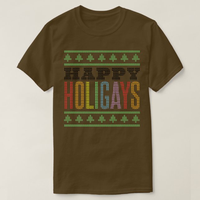 Camiseta Felices holigays, Navidades homosexuales LGBT (Diseño del anverso)