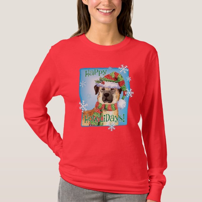 Camiseta Felices Howlidays Anatolian Shepherd T-Shirt (Anverso)