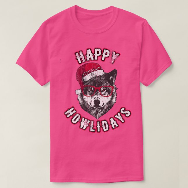 Camiseta Felices Howlidays Grumpy Wolf Navidades Wolves lov (Diseño del anverso)