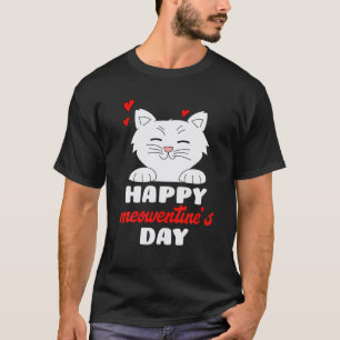 Camiseta Felices Meowentines Day Cute Cat Lover Mujeres Val