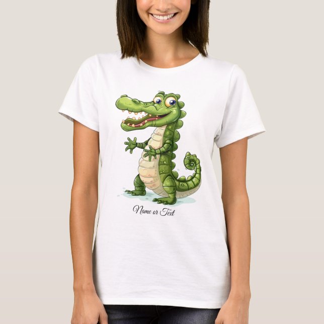 Camiseta Felices mujeres de árboles de selva de cocodrilos  (Anverso)