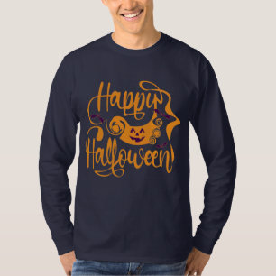 Camiseta Felices murciélagos de Halloween jack o lantern T-