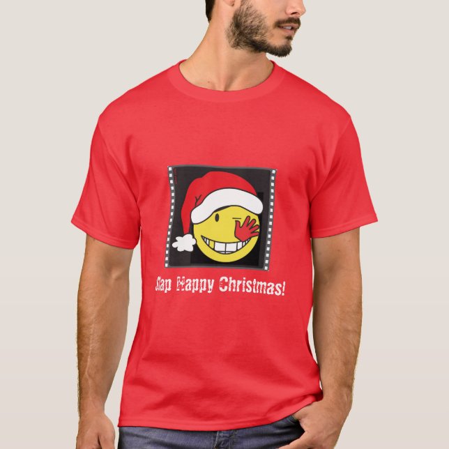 Camiseta ¡Felices Navidad de la palmada! (Anverso)