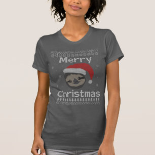 Camiseta Felices Navidad de la pereza