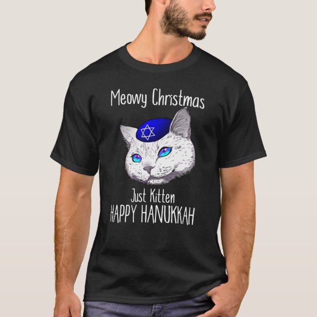 Camiseta Felices Navidad Jánuca feliz Hanukcat (Anverso)