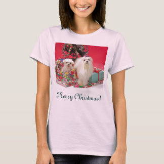 Camiseta Felices Navidad maltesas
