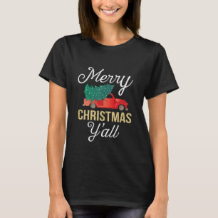 Camiseta Felices Navidad usted camión del árbol de navidad