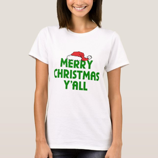 Camiseta Felices Navidad Yall (Anverso)
