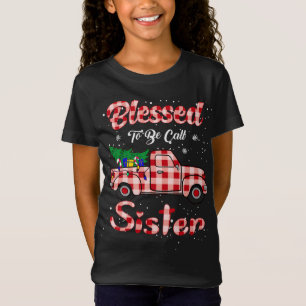 Camiseta Felices Navidades bendecidos por ser hermana