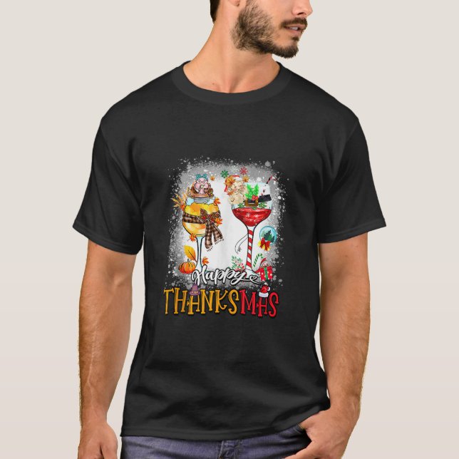 Camiseta Felices Navidades de Acción de Gracias por el Vino (Anverso)