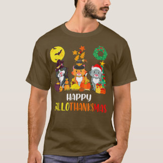 Camiseta Felices Navidades de Halloween en Hallothanksmas