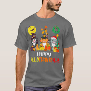 Camiseta Felices Navidades de Halloween en Hallothanksmas