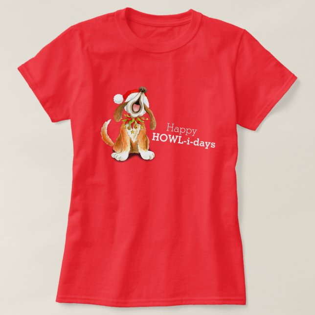 Camiseta Felices Navidades de Howl-iDays cantando carol de  (Diseño del anverso)