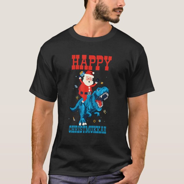 Camiseta Felices Navidades de Navidad Vibes Santa Claus Din (Anverso)