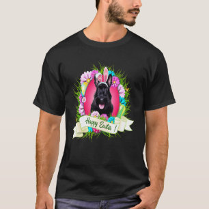 Camiseta Felices Pascuas Escocesas Terrier Usando Areja De