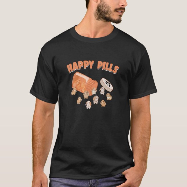 Camiseta Felices Pastillas Holland Lop Bunny Raza de Conejo (Anverso)