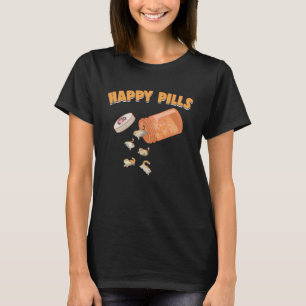Camiseta Felices Pastillas Humor felino exótico