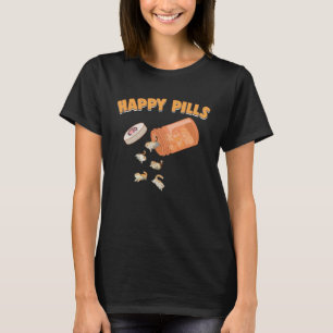 Camiseta Felices Pastillas Humor felino exótico