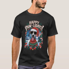 Camiseta Felices Pawlidays Greyhound Iggy Navidades Dog Fun