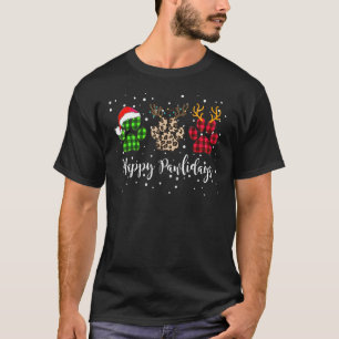 Camiseta Felices Pawlidays Navidades divertidos Perro Paw N