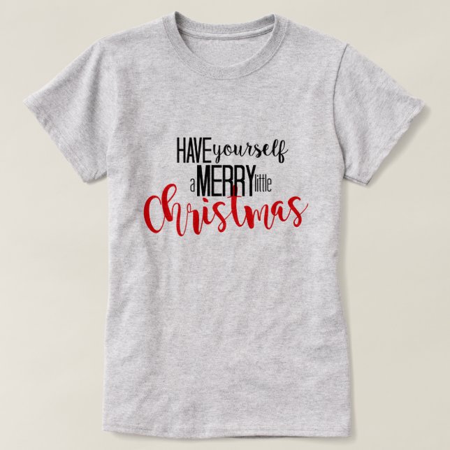Camiseta Felices pequeños Navidad (Diseño del anverso)