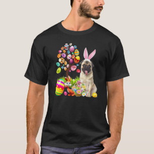 Camiseta Felices Perros De Huevos De Pascua Bunny Fawn Pug