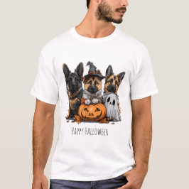 Camiseta Felices perros pastores alemanes de Halloween