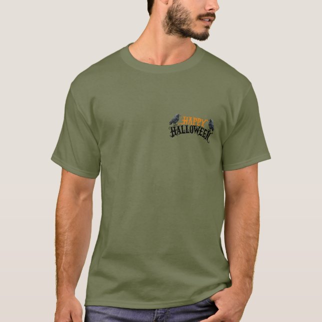 Camiseta Felices Ravens de Halloween (Anverso)