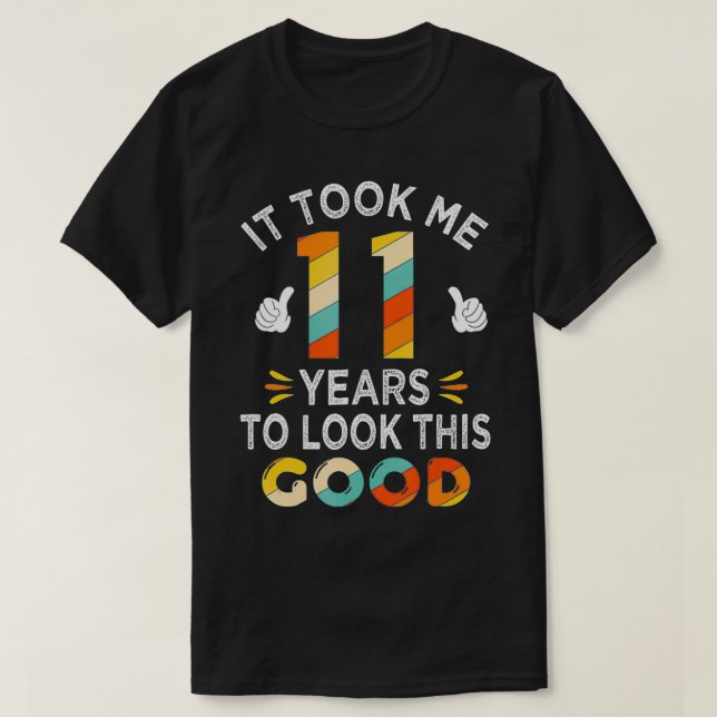 Camiseta Felices regalos de cumpleaños 11 me llevaron 11 añ (Diseño del anverso)