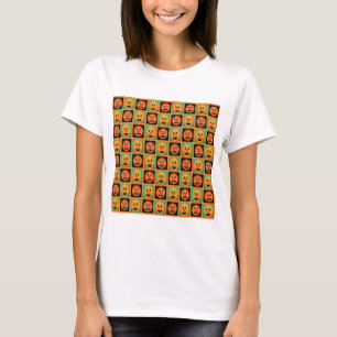 Camiseta Felices rostros de calabaza de Halloween