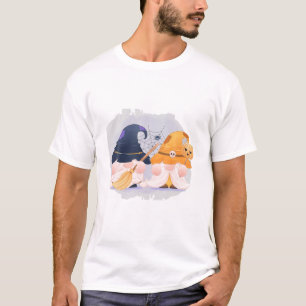 Camiseta Felices series de Halloween Cun Gnome Pumpkin Wome