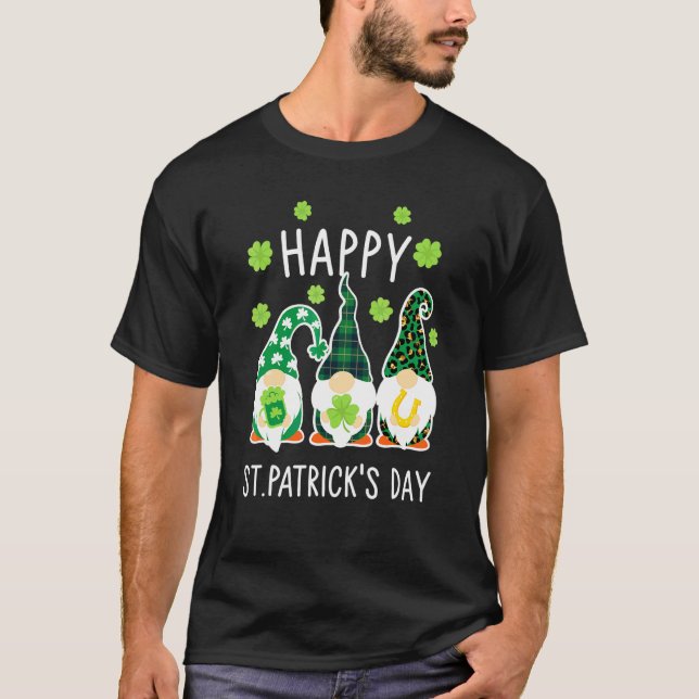 Camiseta Felices tres gnomos San Patricio del Búfalo Verde (Anverso)